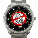 Biker Fighting Cancer Never Give Up Unisex Sport Metal Watch