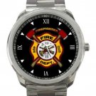 Firefighter Fire Department Logo Unisex Sport Metal Watch