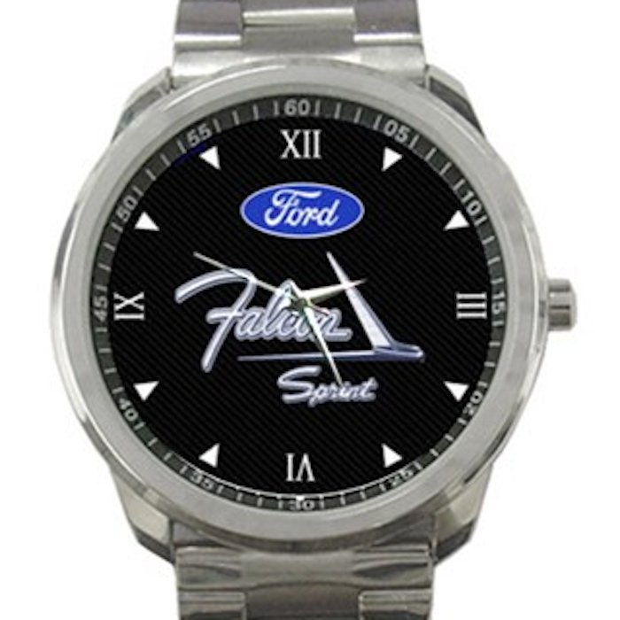 Ford Falcon Sprint Car Logo Unisex Sport Metal Watch