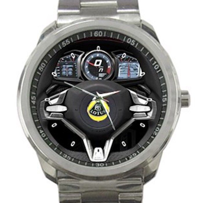 2013 Lotus Esprit Steering Wheel Unisex Sport Metal Watch