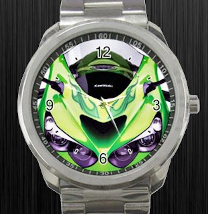 2012 Kawasaki ZX 14R Front Motorcycle Unisex Sport Metal Watch