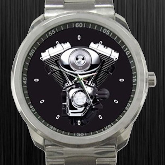 American Twin Cam 88 Engine Motorcycle Unisex Sport Metal Watch