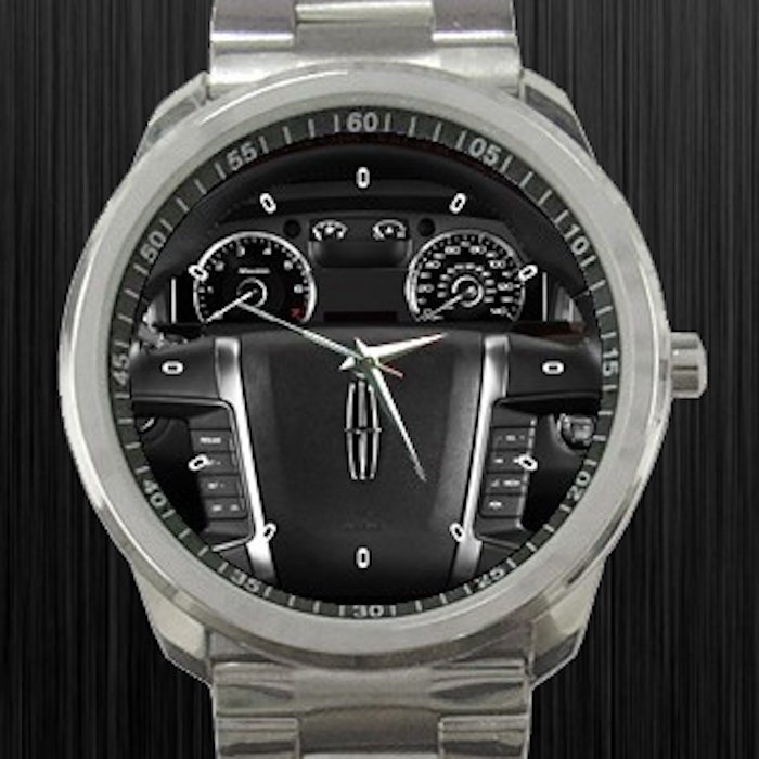 2011 Lincoln MKS Sedan Steering Wheel Unisex Sport Metal Watch