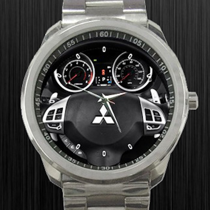2011 Mitsubishi Lancer Sedan DE Steering Wheel Unisex Sport Metal Watch