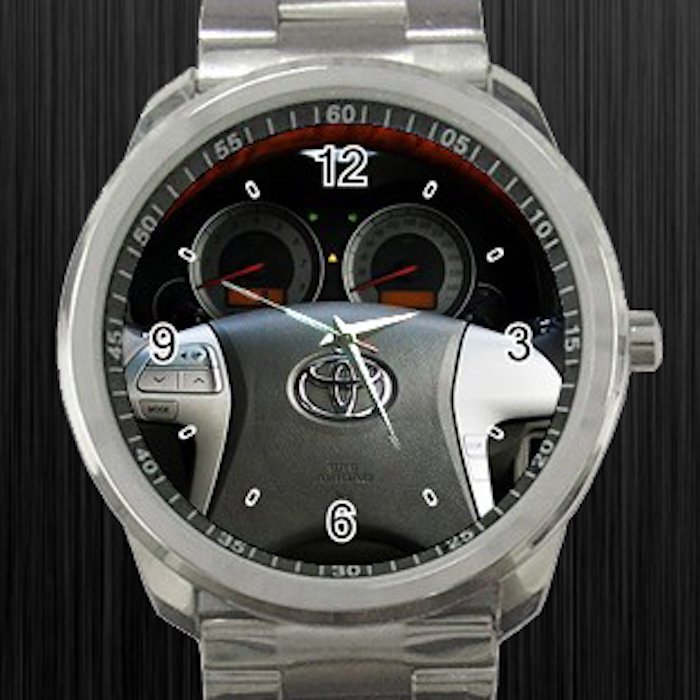 Toyota Corolla Altis Steering Wheel Unisex Sport Metal Watch