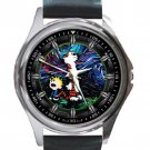 Calvin & Hobbes Starry Night Unisex Round Metal Watch-Leather Band