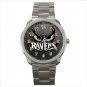 Baltimore Ravens NFL Football Team Black & White Logo Unisex Sport Metal Watch