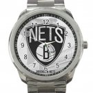Brooklyn Nets NBA Basketball Team Logo 2 Unisex Sport Metal Watch