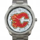 Calgary Flames NHL Ice Hockey Teams Unisex Sport Metal Watch