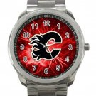 Calgary Flames NHL Ice Hockey Teams Logo 2 Unisex Sport Metal Watch