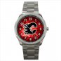 Calgary Flames NHL Ice Hockey Teams Logo 2 Unisex Sport Metal Watch