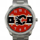 Calgary Flames NHL Ice Hockey Teams Logo 3 Unisex Sport Metal Watch