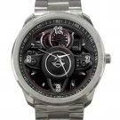 Mini Cooper Steering Wheel Unisex Sport Metal Watch