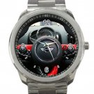 Mini Cooper Red & Black Steering Wheel Unisex Sport Metal Watch