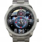 Mini Cooper Steering Wheel With British Flag Unisex Sport Metal Watch