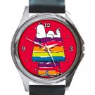 Snoopy Colorful Doghouse Unisex Round Silver Metal Watch
