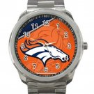 Denver Broncos NFL Football Team Unisex Sport Metal Watch