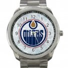 Edmonton Oilers NHL Ice Hockey Teams Logo Unisex Sport Metal Watch