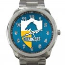 Los Angeles Chargers NFL Football Team Logo Design 1 Unisex Sport Metal Watch