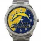 Los Angeles Chargers NFL Football Team Logo Design 3 Unisex Sport Metal Watch