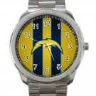 Los Angeles Chargers NFL Football Team Logo Design 4 Unisex Sport Metal Watch