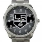 Los Angeles Kings NHL Ice Hockey Teams Logo Design 2 Unisex Sport Metal Watch