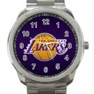 Los Angeles Lakers NBA Basketball Team Logo Design 3 Unisex Sport Metal Watch