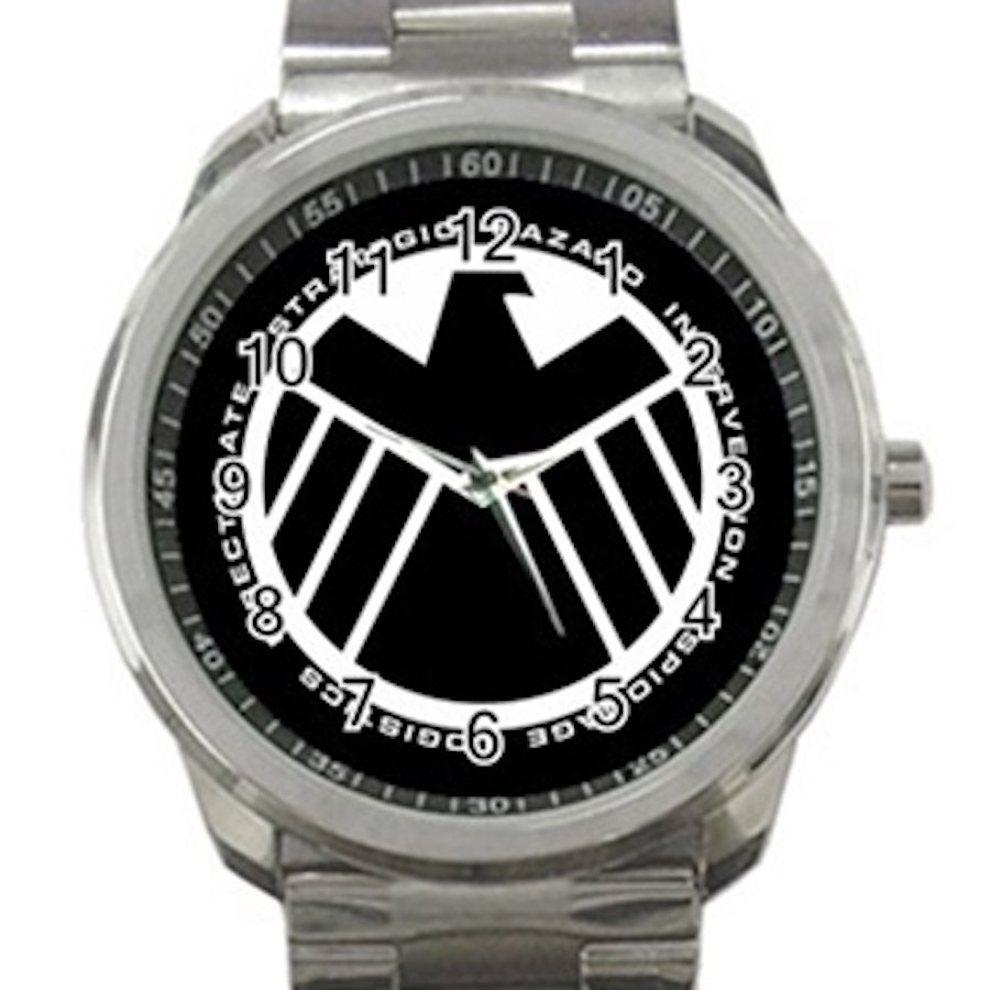Marvel Avengers Shield Logo Design 3 Unisex Sport Metal Watch