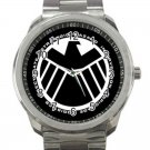 Marvel Avengers Shield Logo Design 3 Unisex Sport Metal Watch