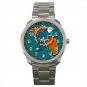 Miami Dolphins NFL Football Team Logo Unisex Sport Metal Watch