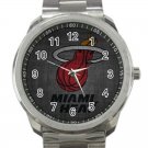 Miami Heat NBA Basketball Team Logo Design 1 Unisex Sport Metal Watch