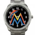 Miami Marlins MLB Baseball Team Unisex Sport Metal Watch