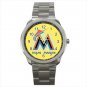 Miami Marlins MLB Baseball Team Logo 2 Unisex Sport Metal Watch
