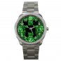Minecraft Creeper Swords Diamond Steeve Design 3 Unisex Sport Metal Watch