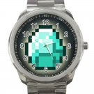 Minecraft Creeper Swords Diamond Steeve Design 10 Unisex Sport Metal Watch