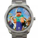 Minecraft Creeper Swords Diamond Steeve Design 12 Unisex Sport Metal Watch