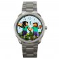 Minecraft Creeper Swords Diamond Steeve Design 18 Unisex Sport Metal Watch