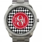 Monogrammed Stainless Steel Unisex Watch- Mix and Match Patterns and Colors