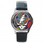Grateful Dead - Steal Your Face - Fractal Unisex Round Silver Metal Watch