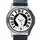 Public Enemy - Fight the Power Unisex Round Silver Metal Watch
