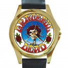 Grateful Dead - Skull & Roses Unisex Round Gold Metal Watch