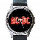 AC/DC Unisex Round Silver Metal Watch