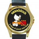 Woodstock - 3 Days of Peace and Music Unisex Round Gold Metal Watch