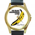 Velvet Underground & Nico - Banana - Andy Warhol Unisex Round Gold Metal Watch