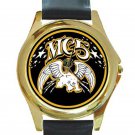 MC5 Rock Band Unisex Round Gold Metal Watch