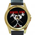 Pearl Jam - Stickman Unisex Round Gold Metal Watch