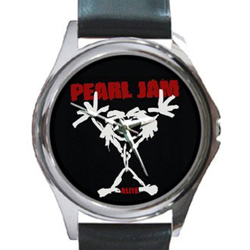 Pearl Jam - Stickman Unisex Round Silver Metal Watch