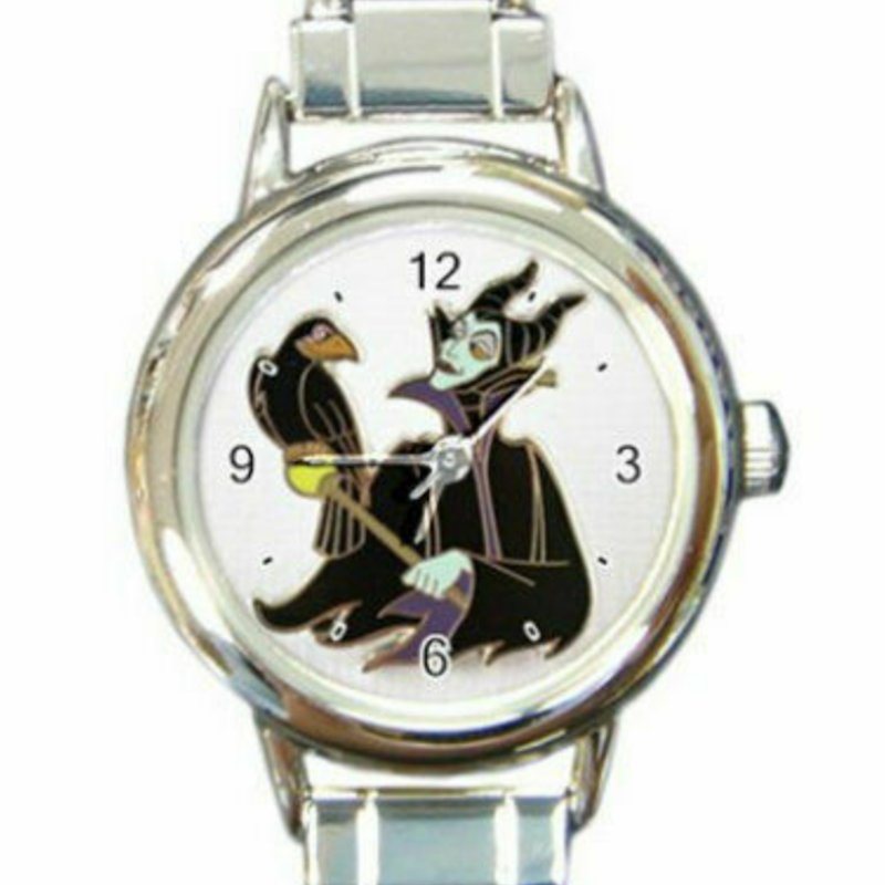 Maleficent Sleeping Beauty Round Italian Charm Watch