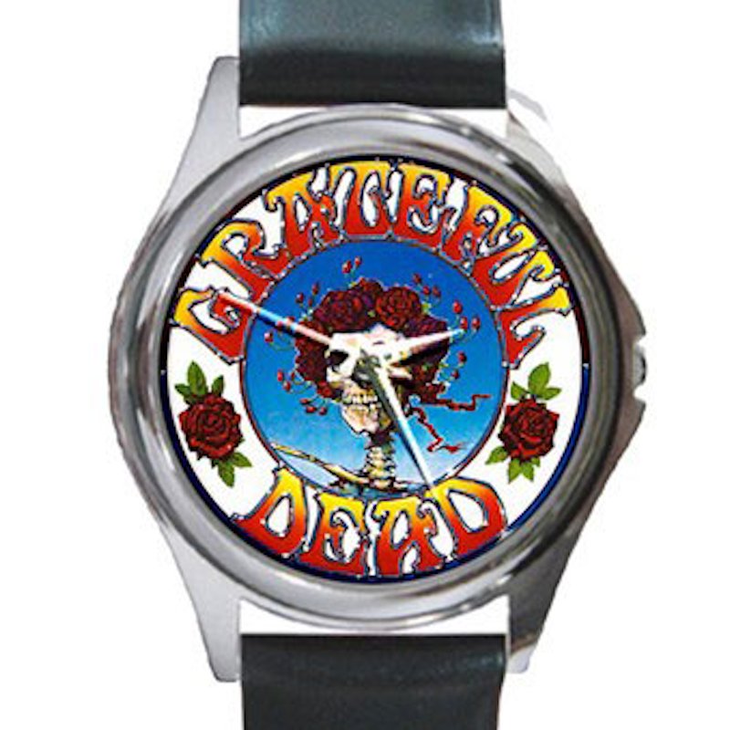 Grateful Dead - Skull & Roses Unisex Round Silver Metal Watch