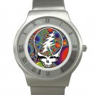 Grateful Dead - Steal Your Face - Fractal Chrome Roman Dial Unisex Ultra Slim Watch